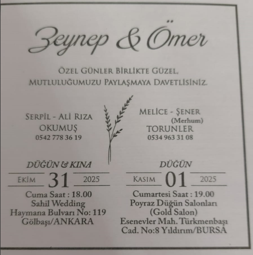 Zeynep & Ömer Evleniyor