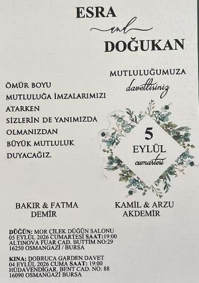 Esra & Doğukan Evleniyor